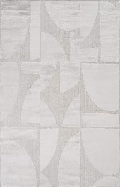 Desire Rugs Hamilton Modern Sheen Area Rug in Silver with Geometric Abstract Motif, W: 290 cm x D: 200 cm