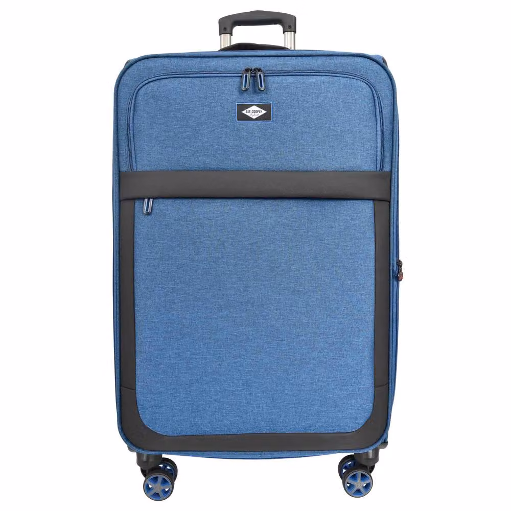 House of Leather Nimbus Expandable Lightweight Soft Luggage in Mid Blue, Small – 2