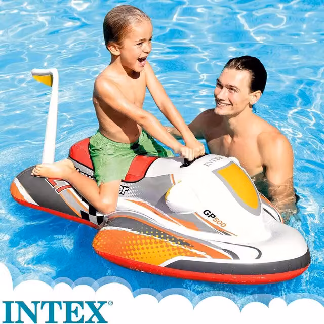 Intex Wave Rider Ride-On Inflatable in Red and Multicolour