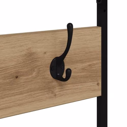 vidaXL Clothes Rail in Rustic Oak and Black, W/D/H: 100 x 41 x 184 cm – 2