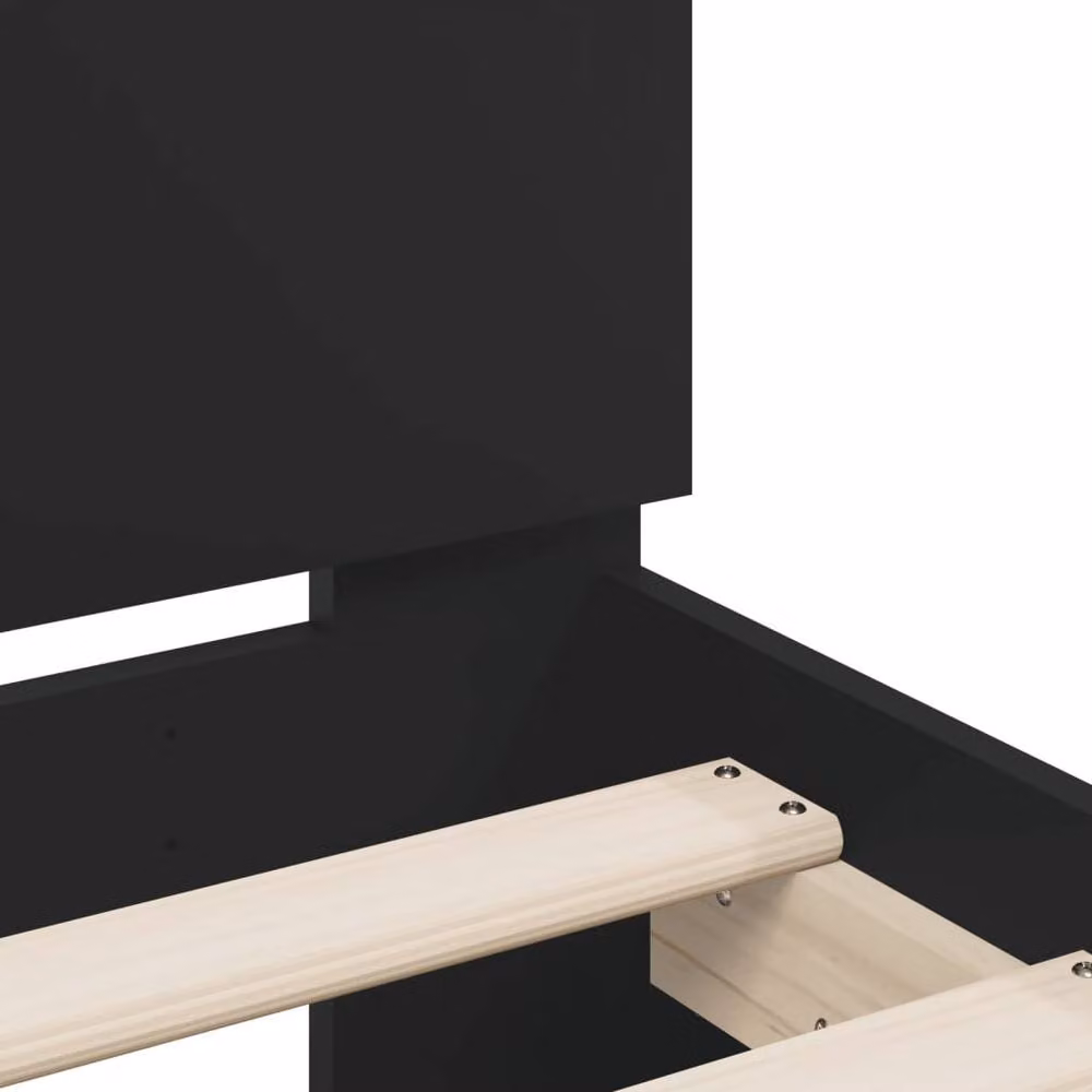 Berkfield Home Super King Bed Frame in Black with LED Under-Bed Lighting and USB Charging Ports, W/D/H: 180 x 200 cm – 5