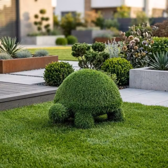 Garden Greatness Artificial Grass Turtle Garden Ornament in Green