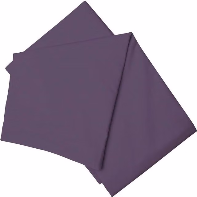 Belledorm Easy Care 200 Thread Count Cotton Polyester Percale Flat Sheet in Dark Mauve, W/D: 140 x 200 cm