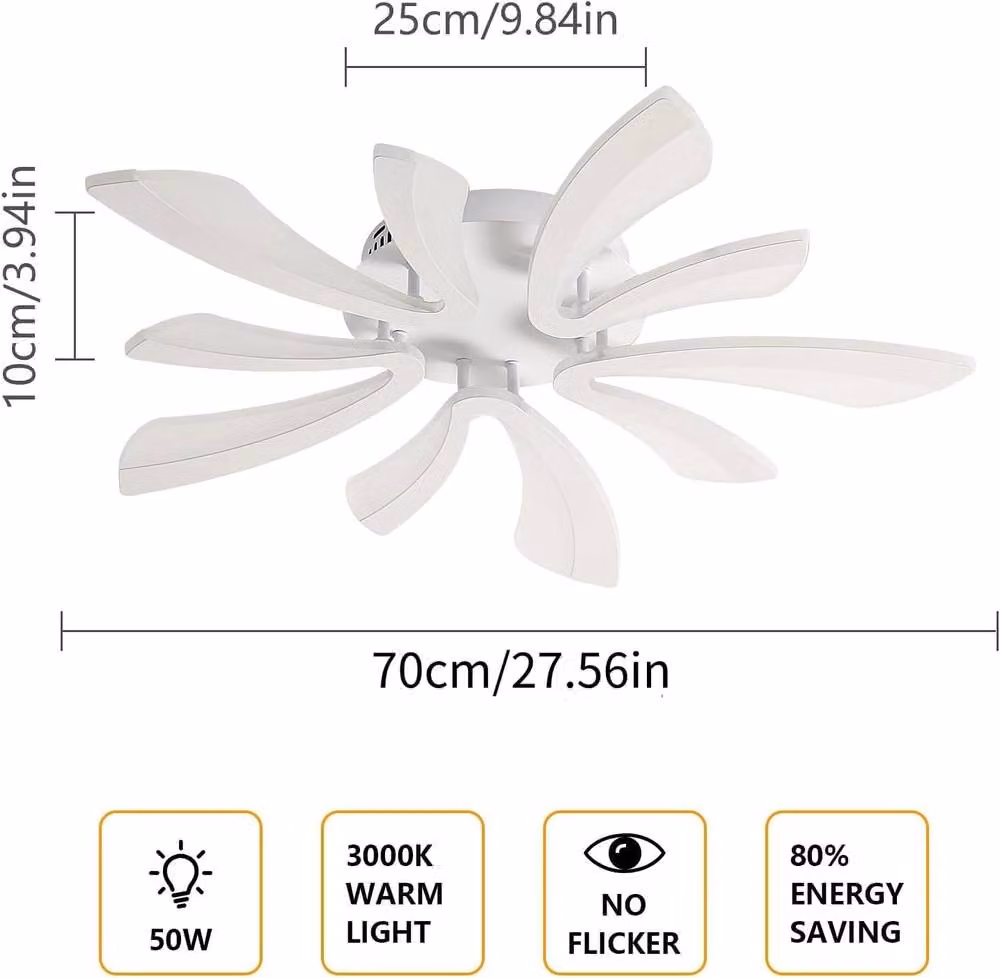 COMELY 50W U-Shaped LED Ceiling Light in White with Warm White Illumination – 4
