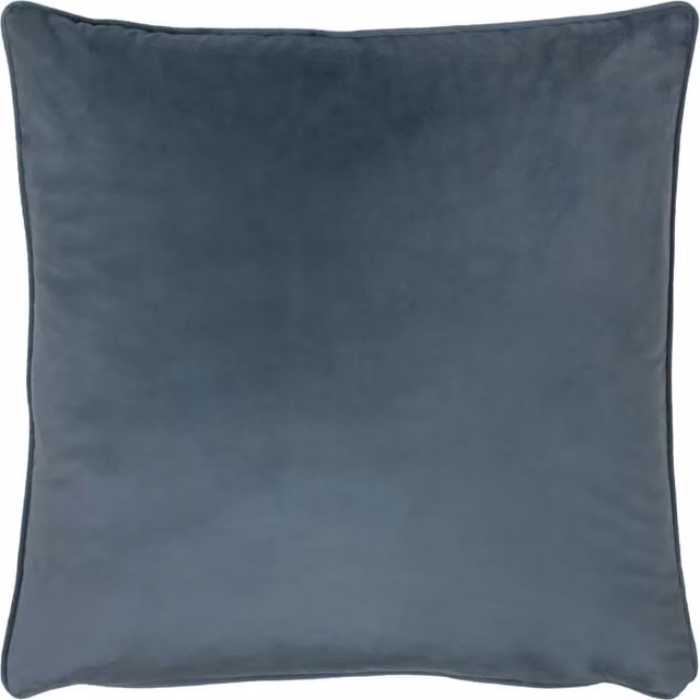 Terrys Plain Velvet Square Cushion, Petrol Blue, W/D/H: 55 x 55 x 55 cm
