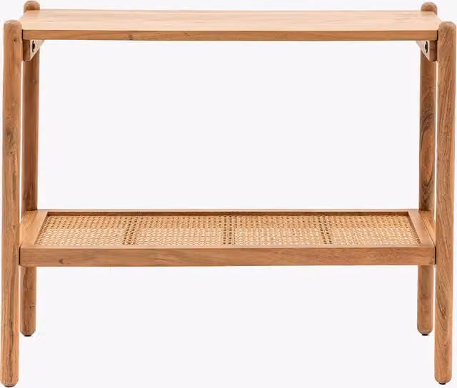 Perch & Parrow Lyon Modern Rectangular Acacia Wood Console Table in Brown