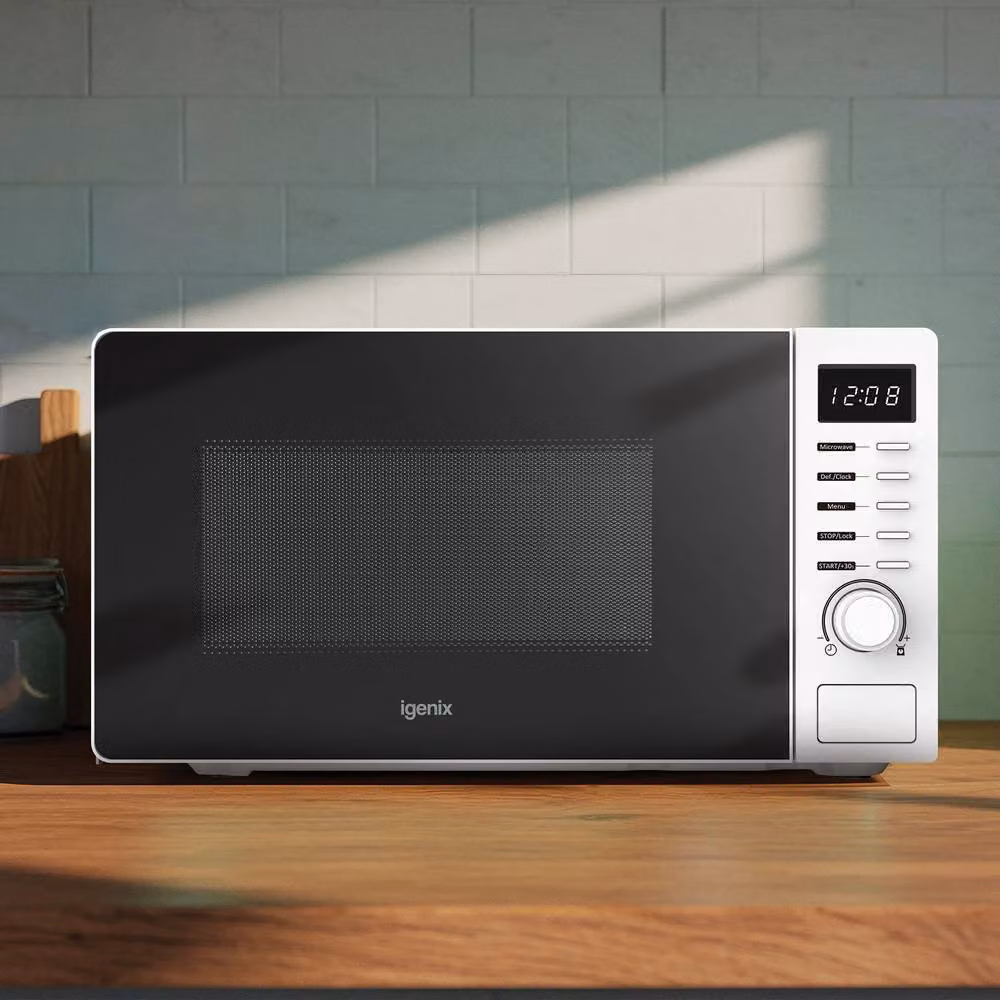 Igenix 20L Solo Digital Countertop Microwave in White – 4