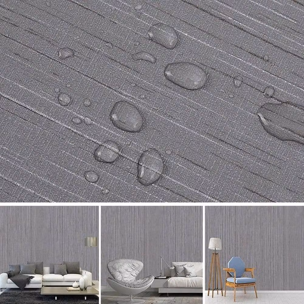 KORVIXA Grey Worktop Cupboard Door Sticker Wallpaper with Tape, W: 52 cm, L: 1000 cm – 3