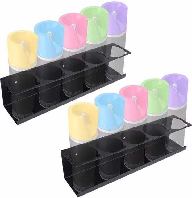 SPETLEK 2-Piece Black Metal Wall-Mounted Aerosol and Spray Can Storage Holder, Width: 50 cm