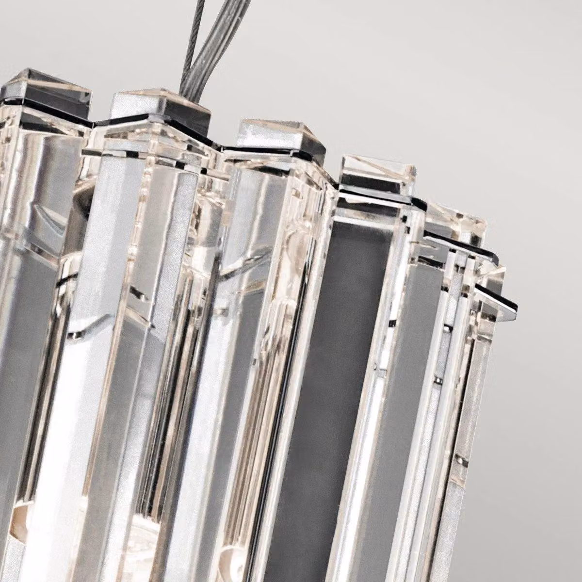 Netlighting Crystal Skye Round Mini Ceiling Pendant Light in Chrome and Transparent Crystal Glass with G9 LED Bulb – 2