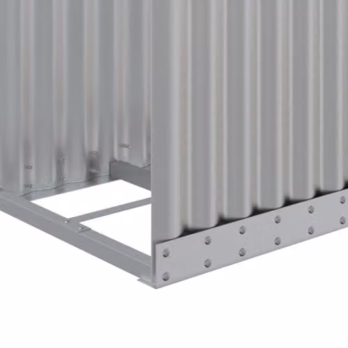 vidaXL Freestanding Log Holder in Silver Galvanised Steel W/D/H: 40 x 45 x 100 cm – 3