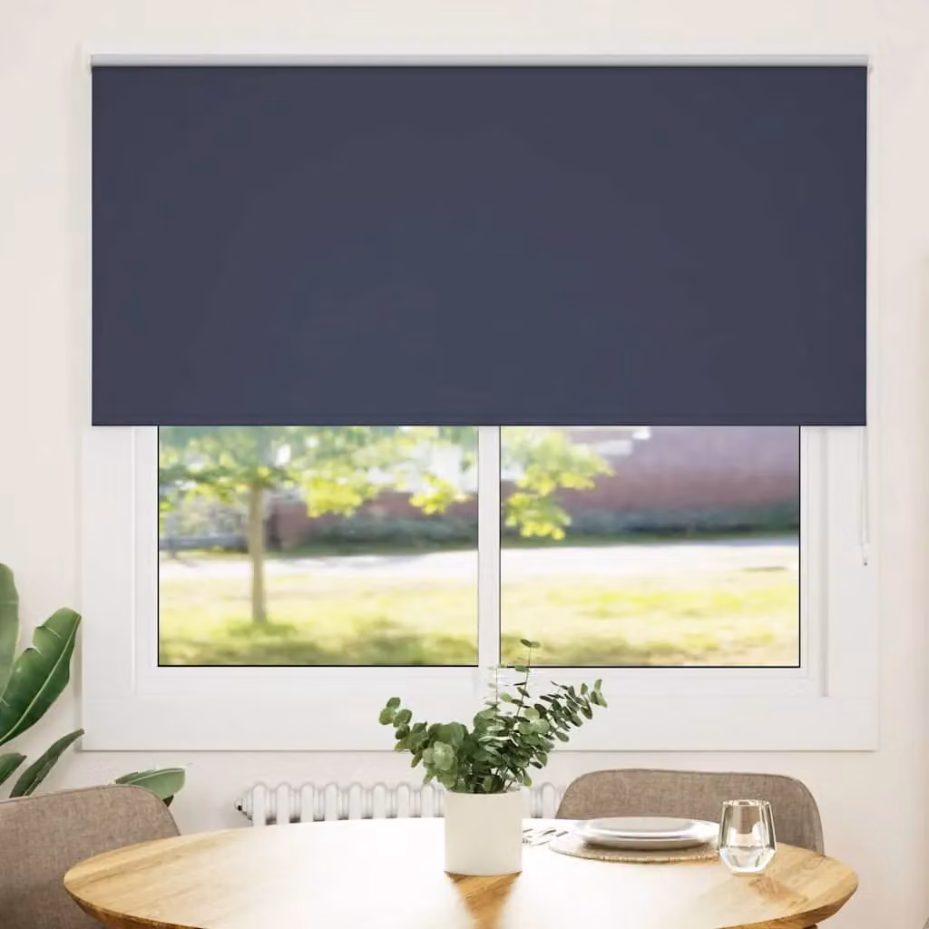 Berkfield Home Blue Blackout Roller Blind, Thermal Insulating Polyester Fabric, W: 160 cm, H: 175 cm – 2