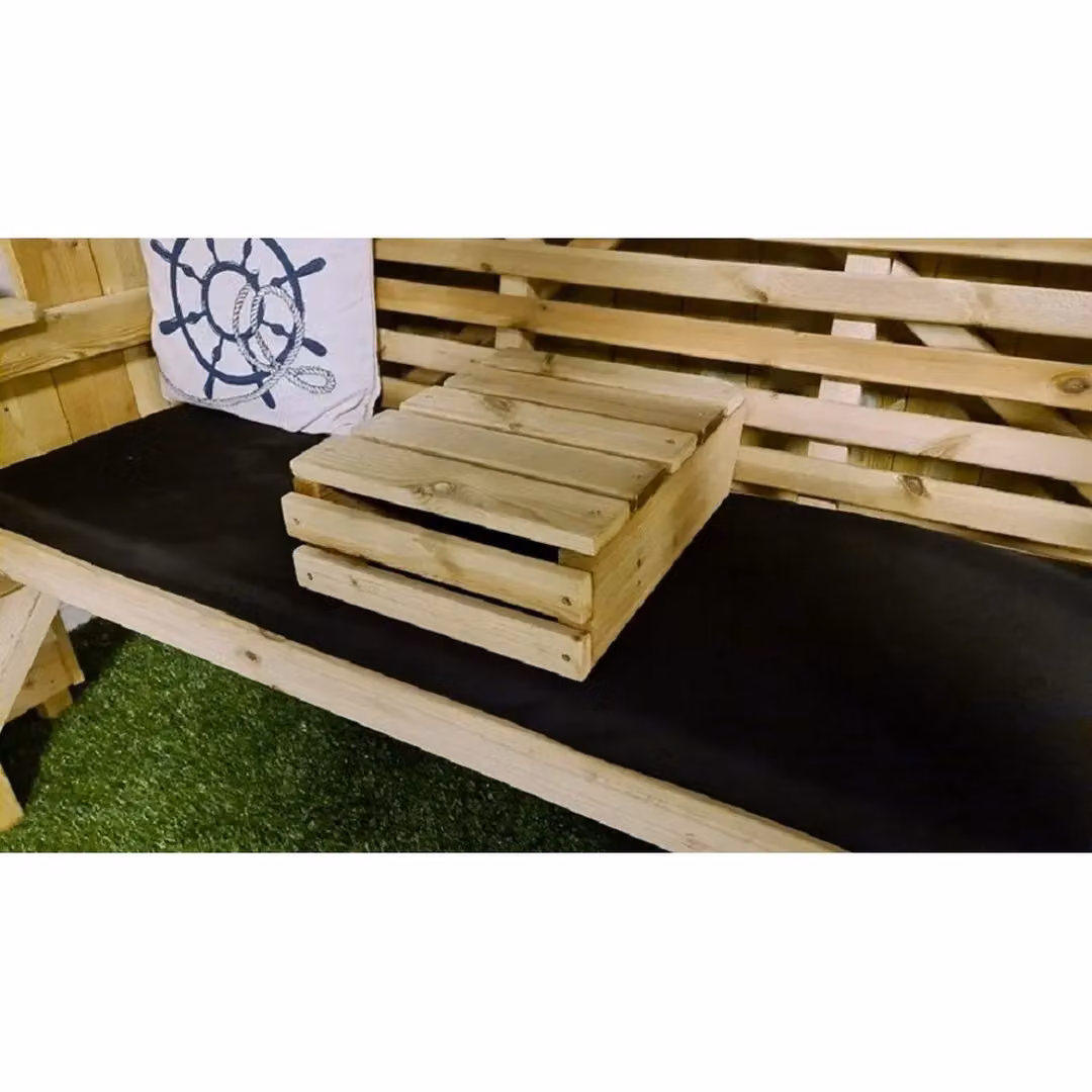Churnet Valley Garden Furniture Ltd Rustic Timber Garden Console Table, Brown, W: 30 cm, D: 36 cm, H: 14 cm – 2