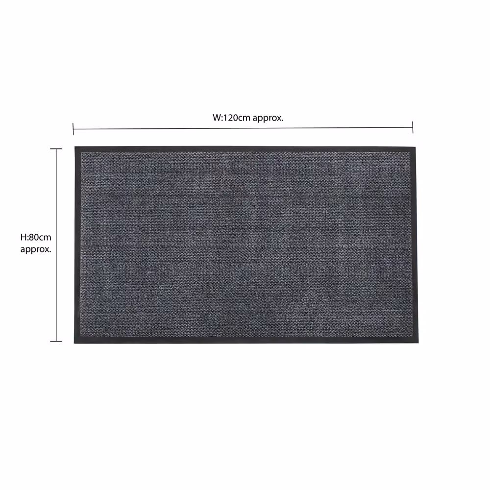 JVL Heavy Duty Anti-slip and Dirt-repellent Barrier Door Mat, Blue and Black, W: 80 cm, L: 120 cm – 3