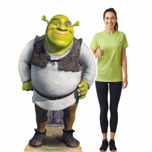 Star Cutouts SC785 Shrek Lifesize Cardboard Cutout, Multicolour, Height: 170 cm