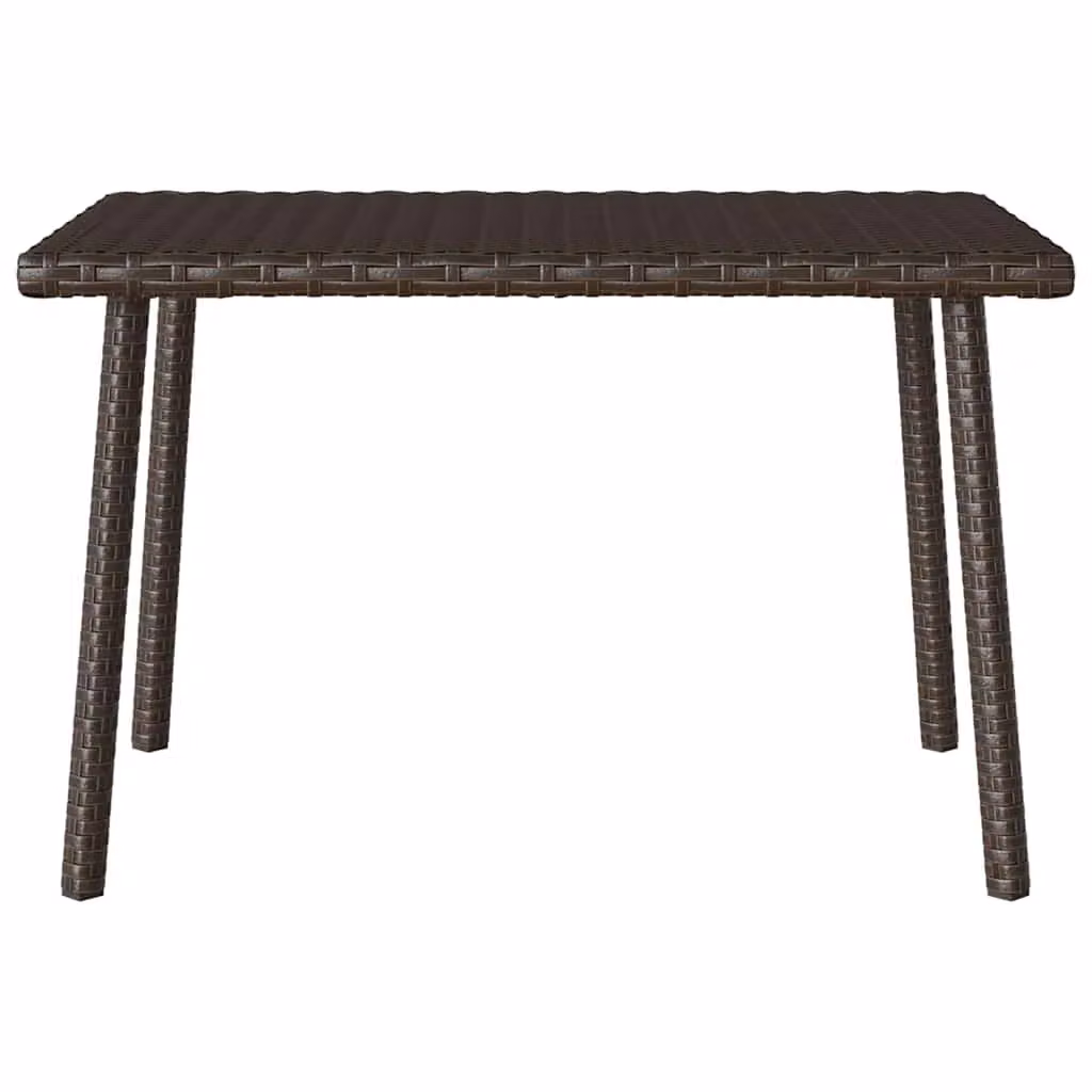Berkfield Home Rectangular Garden Coffee Table in Brown Poly Rattan, W/D/H: 60 x 40 x 37 cm – 3