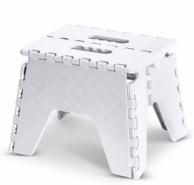 Marco Paul White Folding Step Stool