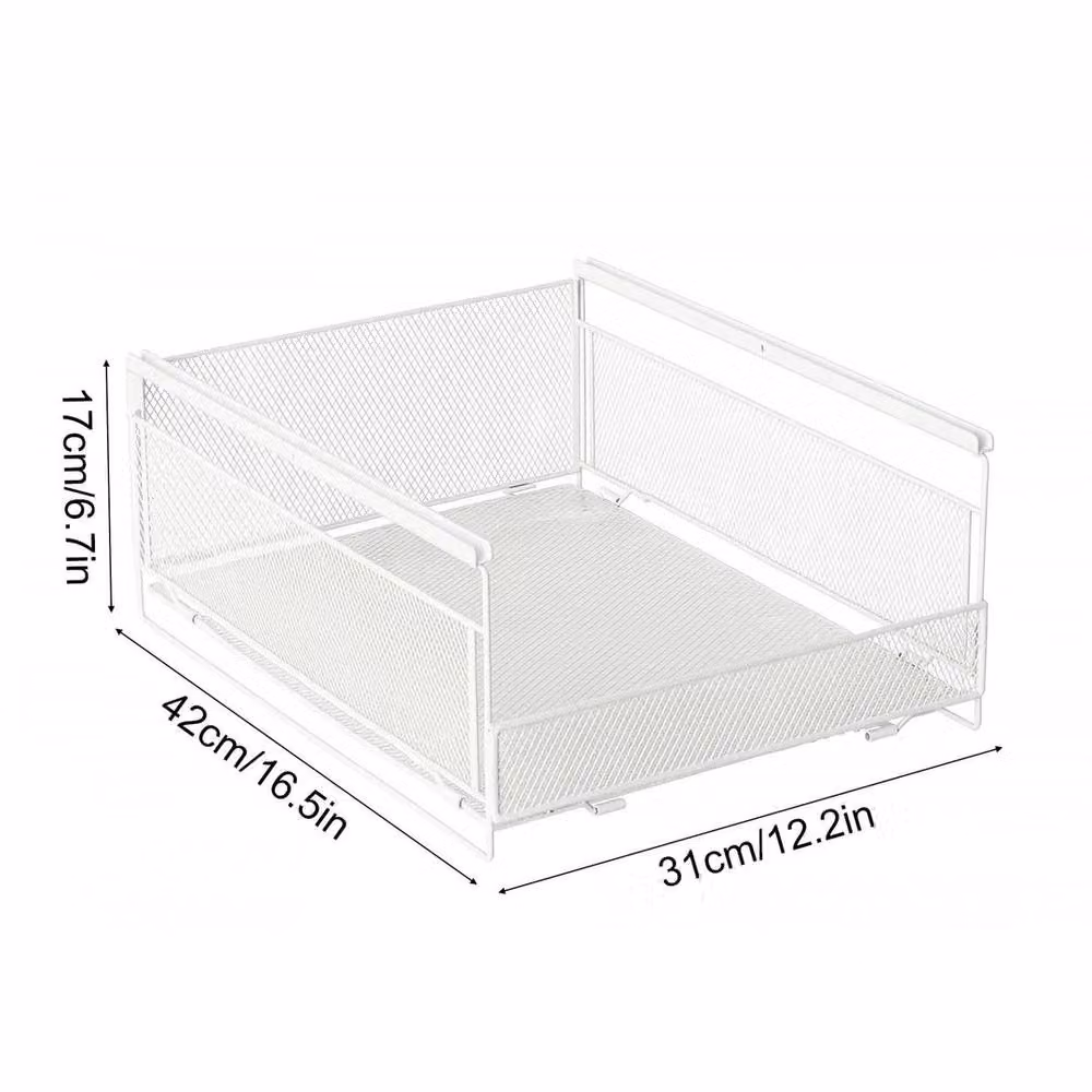 Kelvenix 3-Piece Stackable Metal Clothes Baskets in White – 2