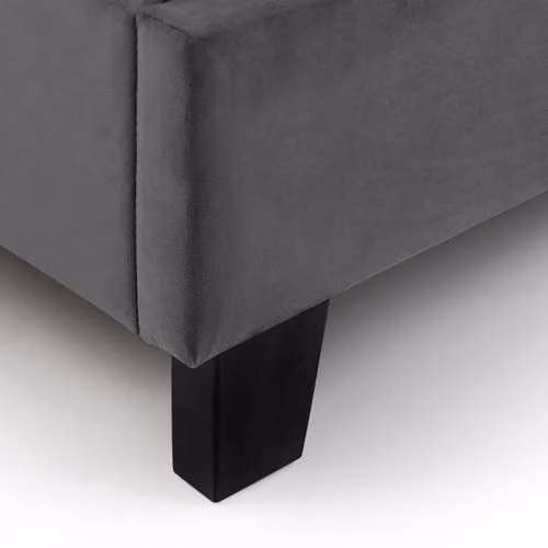 Julian Bowen Rosa Modern Upholstered Velvet Bed Frame in Grey – 5
