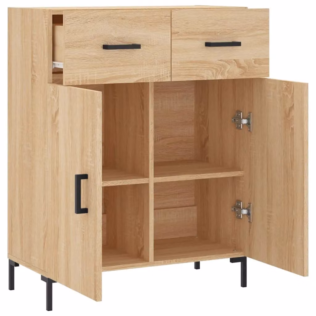 Berkfield Home Sonoma Oak Sideboard in Brown, W/D/H: 69.5 x 34 x 90 cm – 3
