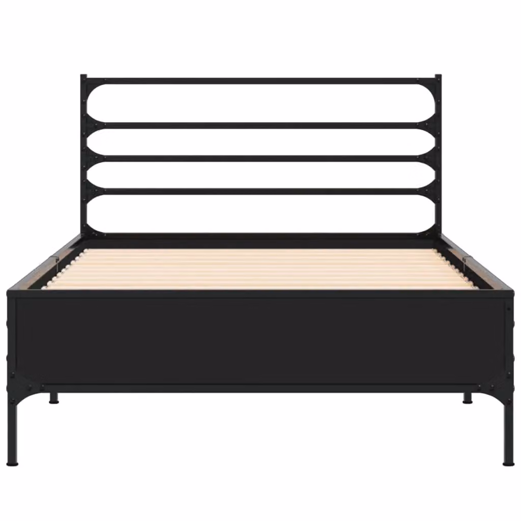 Berkfield Home Single Bed Frame in Black, W 90 cm x L 190 cm – 3