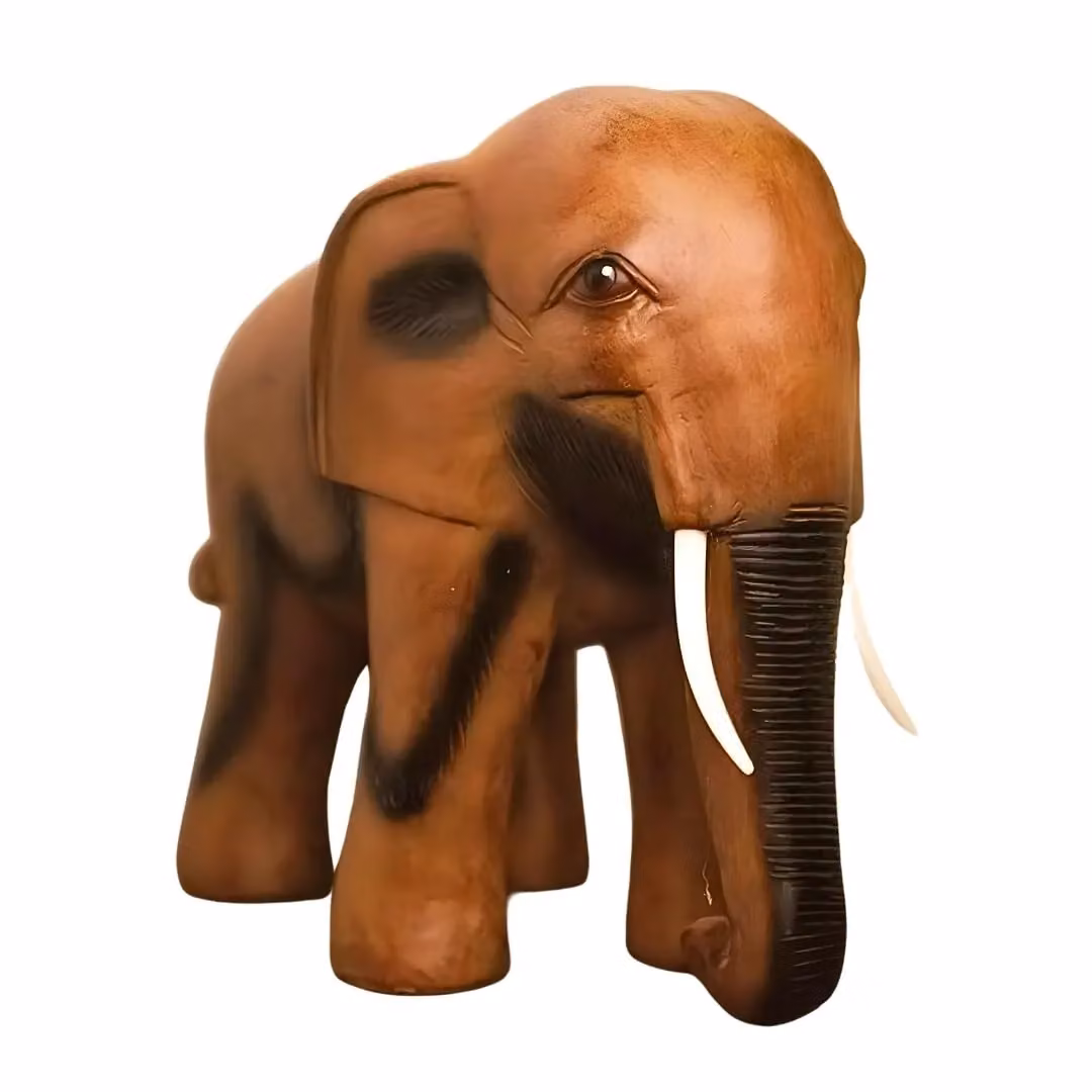Marco Paul Brown African Elephant Garden Ornaments in Polyresin and Wood – 2
