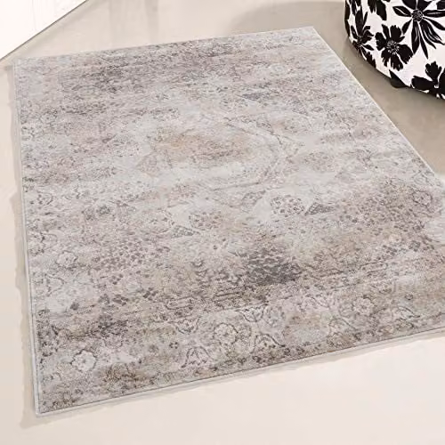 Mynes Home UK Modern Plain Brown Rectangular Rug, W: 80 cm x L: 150 cm