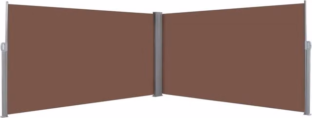 Berkfield Home Retractable Side Awning in Brown, W/H: 600 x 160 cm