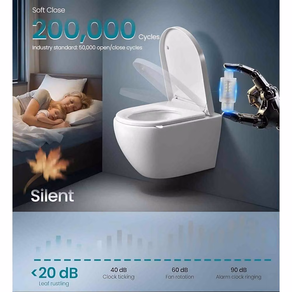The Bazaarist D-Shaped Soft Close and Quick Release Toilet Seat, White – 3