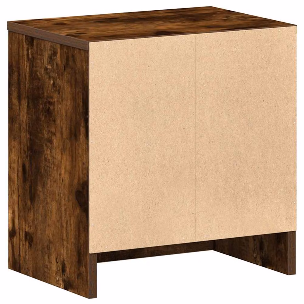 Berkfield Home Durable Bedside Cabinet with Drawer in Smoked Oak Brown, W/D/H: 39 x 28 x 41 cm – 5