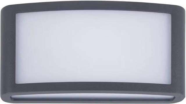 Netlighting Zenitha Outdoor Flush Wall Lamp, Black, 12W LED, IP54