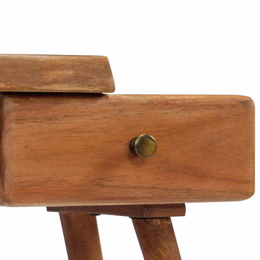 Berkfield Home Solid Acacia Wood Bedside Table in Brown, W/D/H: 45 x 32 x 55 cm – 3