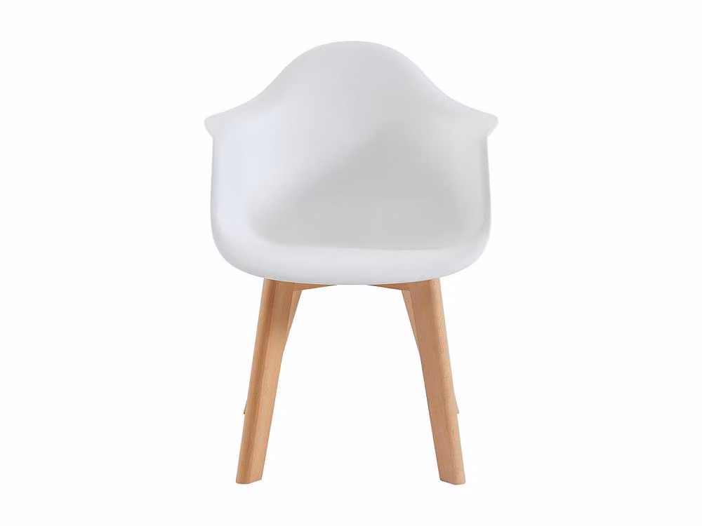 Vente-unique Set of 2 White Children's Chairs with Armrests in Polypropylene and Beech Wood, W/D/H: 41.5 x 31 x 60 cm – 2