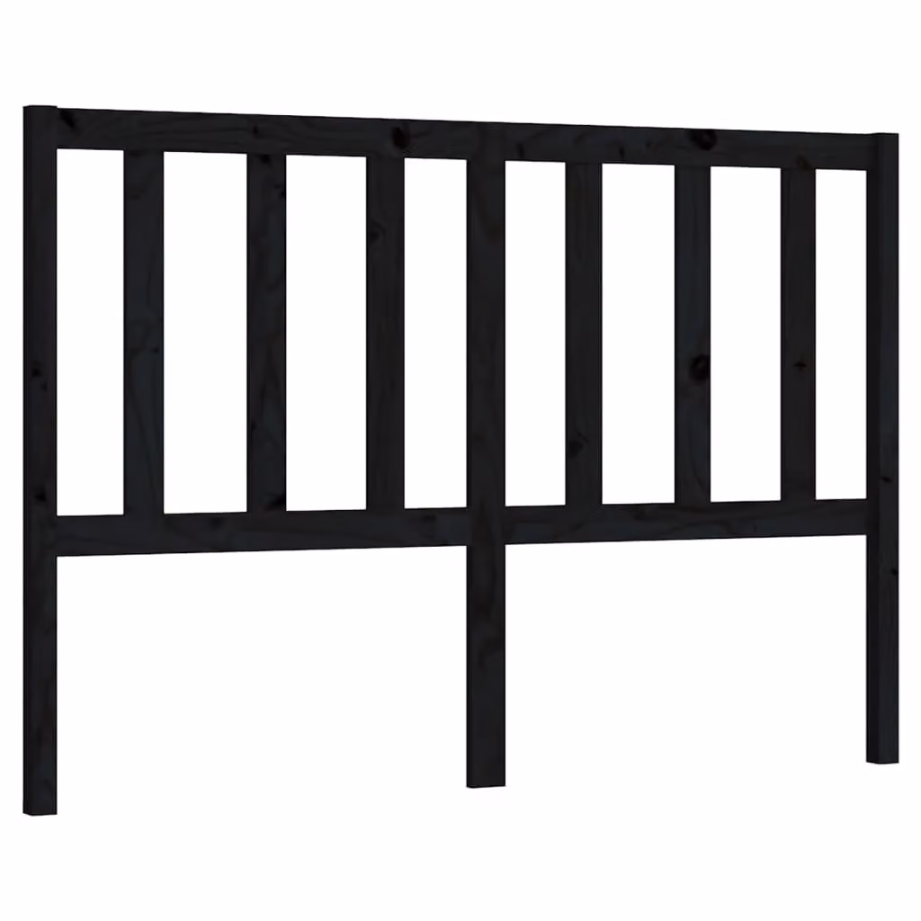 Berkfield Home Black Rustic Solid Pine Wood Bed Headboard W: 166 cm, D: 4 cm, H: 100 cm – 2