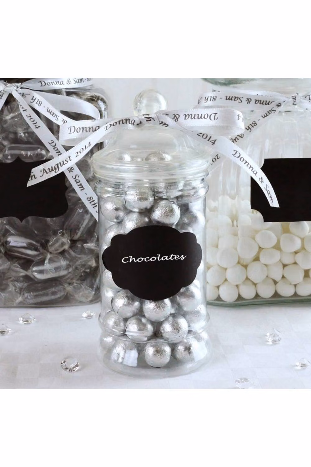 KDMD Clear Plastic Candy Jar Christmas Decoration Pack of 6 – 2