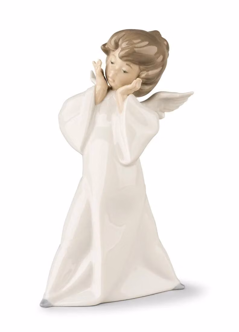 Lladró Mime Angel White Porcelain Figurine