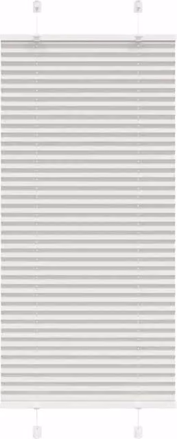 Berkfield Home Single Pleat Polyester Blind in Light Grey, W: 60 cm, H: 100 cm