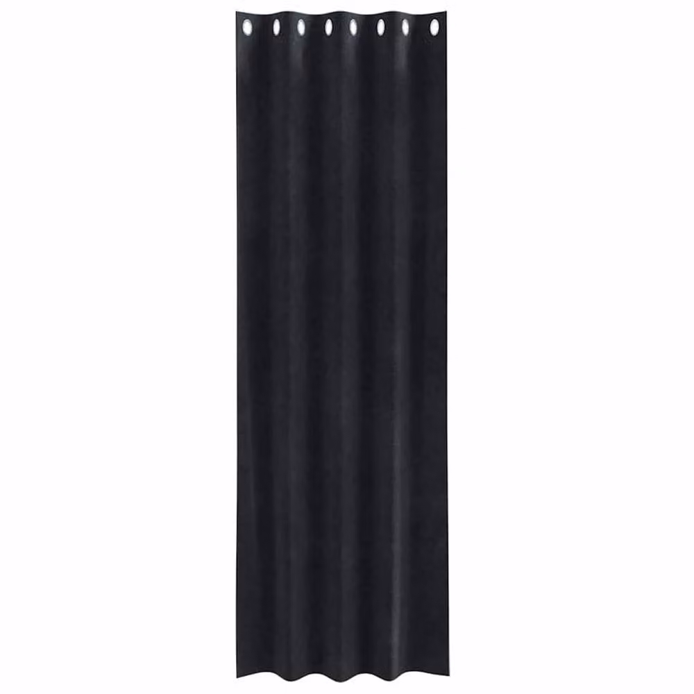 Berkfield Home Blackout Velvet Eyelet Curtains, 2 Pack, Black – 4