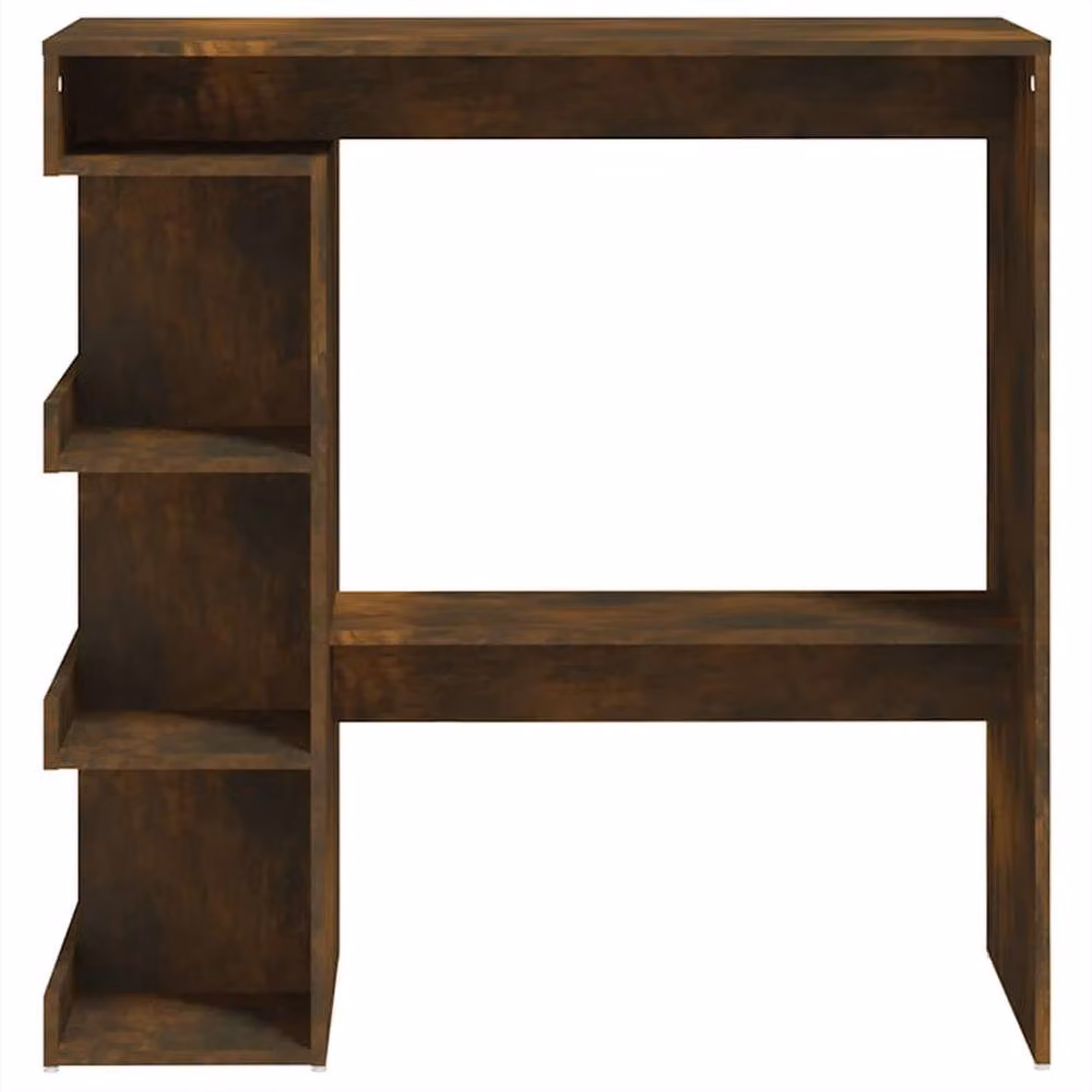Berkfield Home Modern Bar Table with Storage Rack in Smoked Oak Brown, W: 100 cm, D: 50 cm, H: 101.5 cm – 4