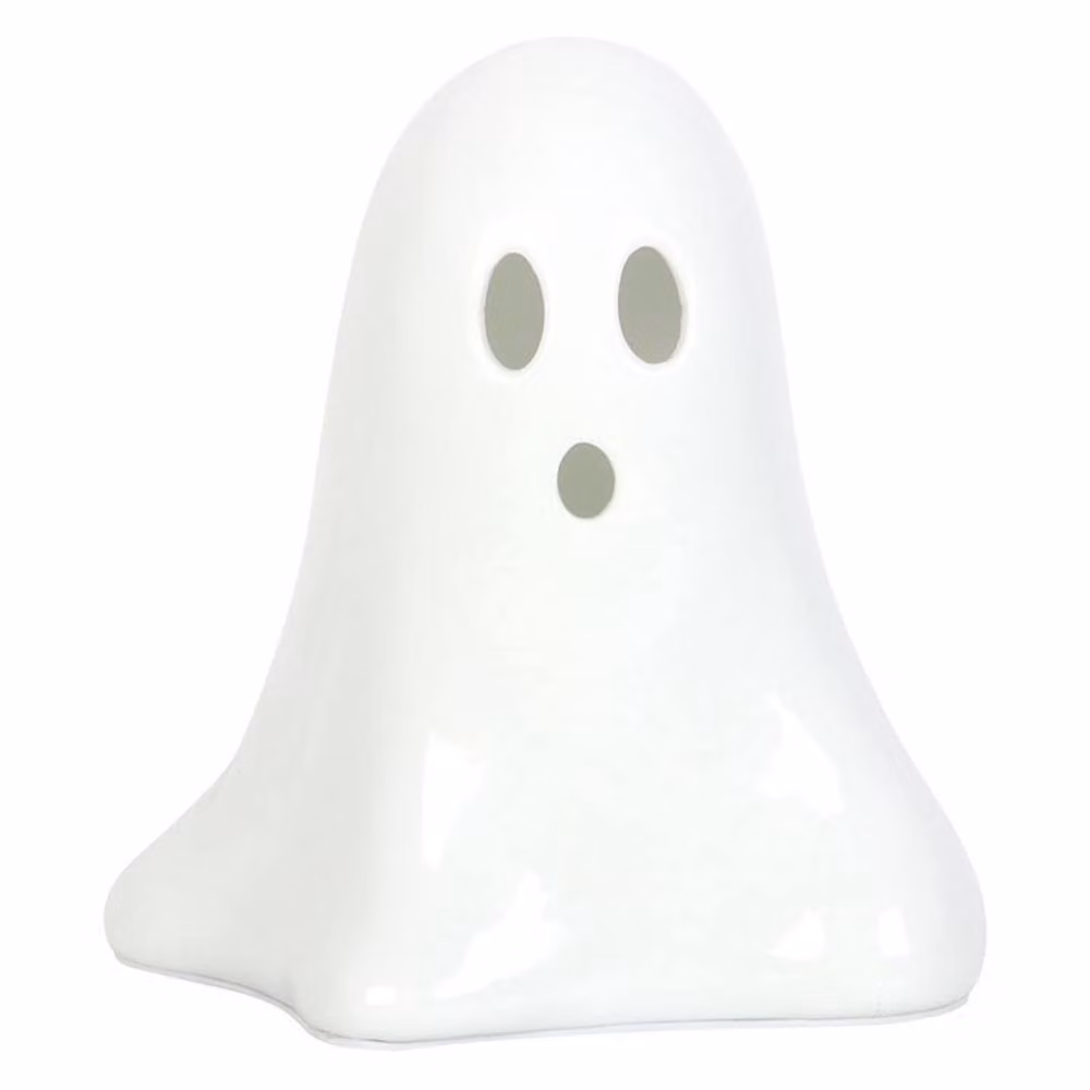 Uniqueful Ceramic LED Ghost Night Light Halloween Decoration in White – 2