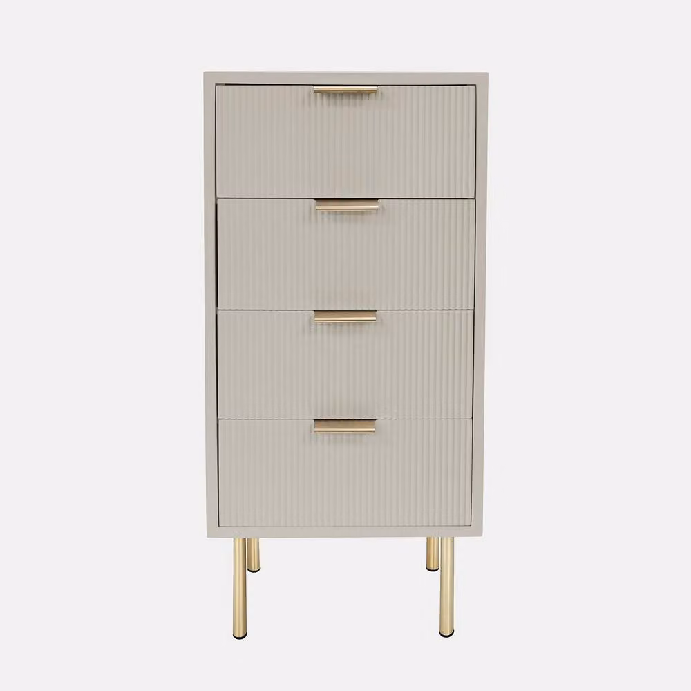 OHS Ribbed 4-Drawer Storage Cabinet in Sand Beige Engineered Wood – 2