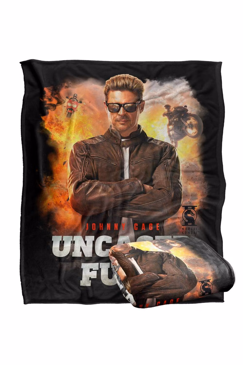 Warner Bros. Mortal Kombat 2 Johnny Cage Uncaged Fury Extra Large Silky Touch Super Soft Polyester Throw in Multicolour – 2