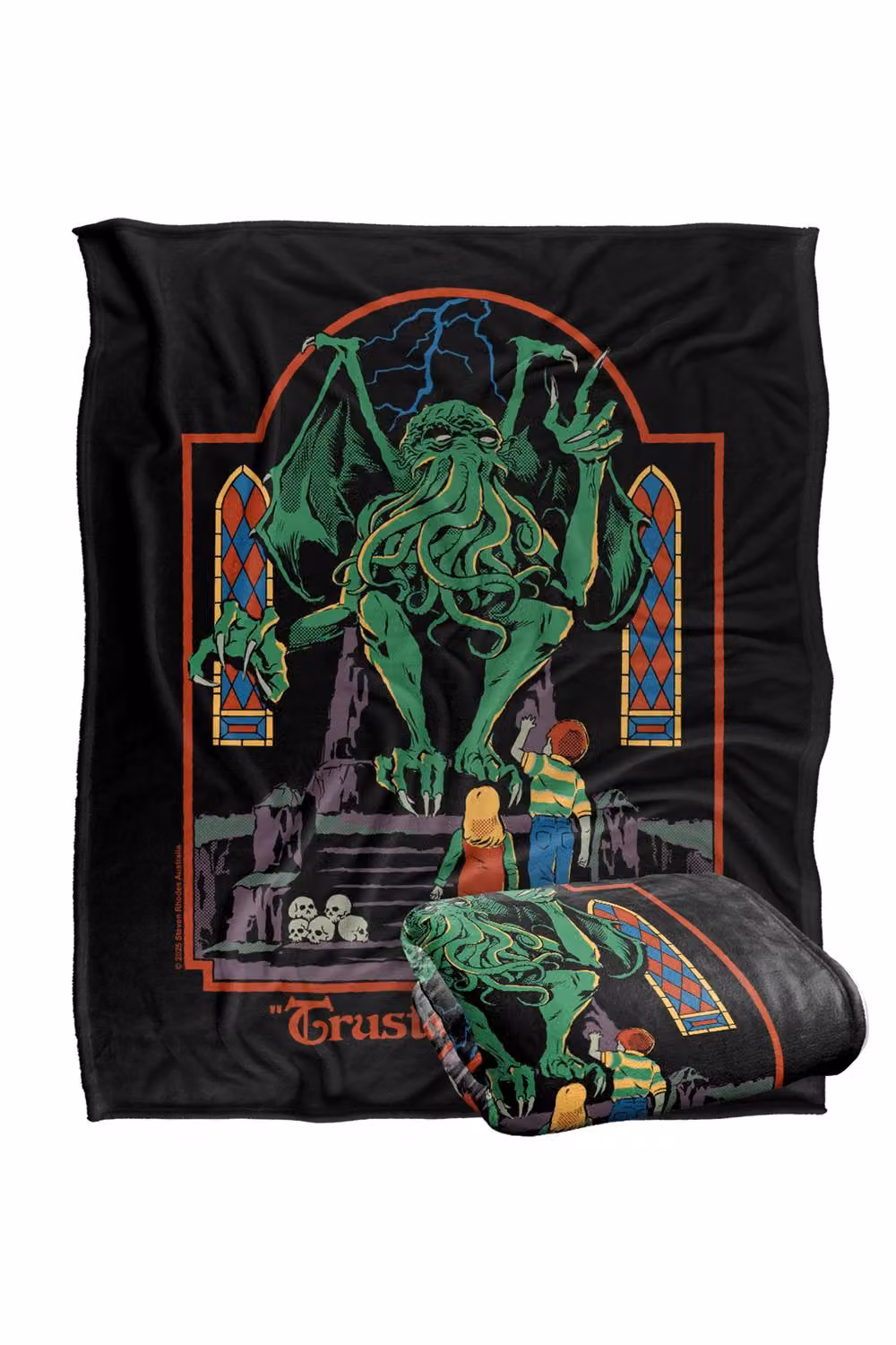 Steven Rhodes Trust In God Silky Touch Super Soft Multicolour Throw Blanket, W/D: 152.4 x 127.0 cm – 2