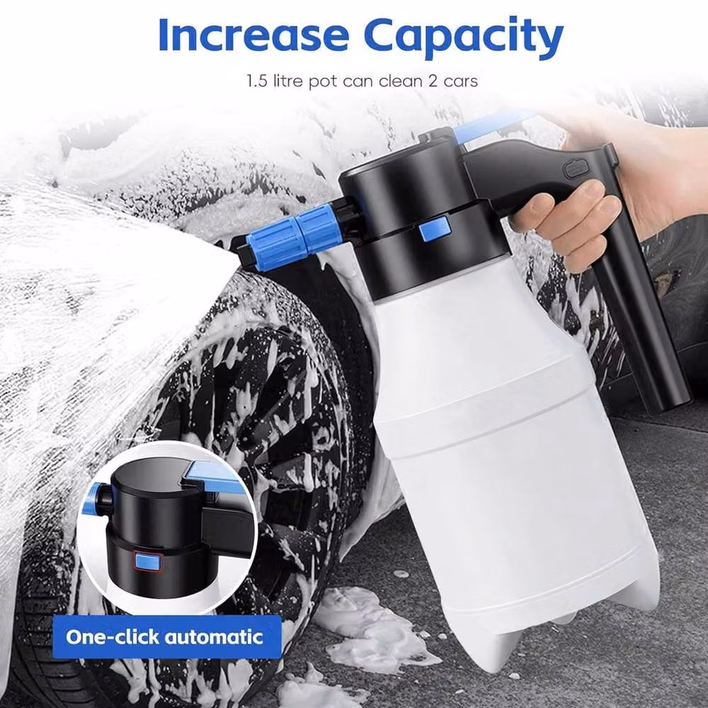NESTLUNE Electric Car Foam Sprayer, 1.5L, White – 4
