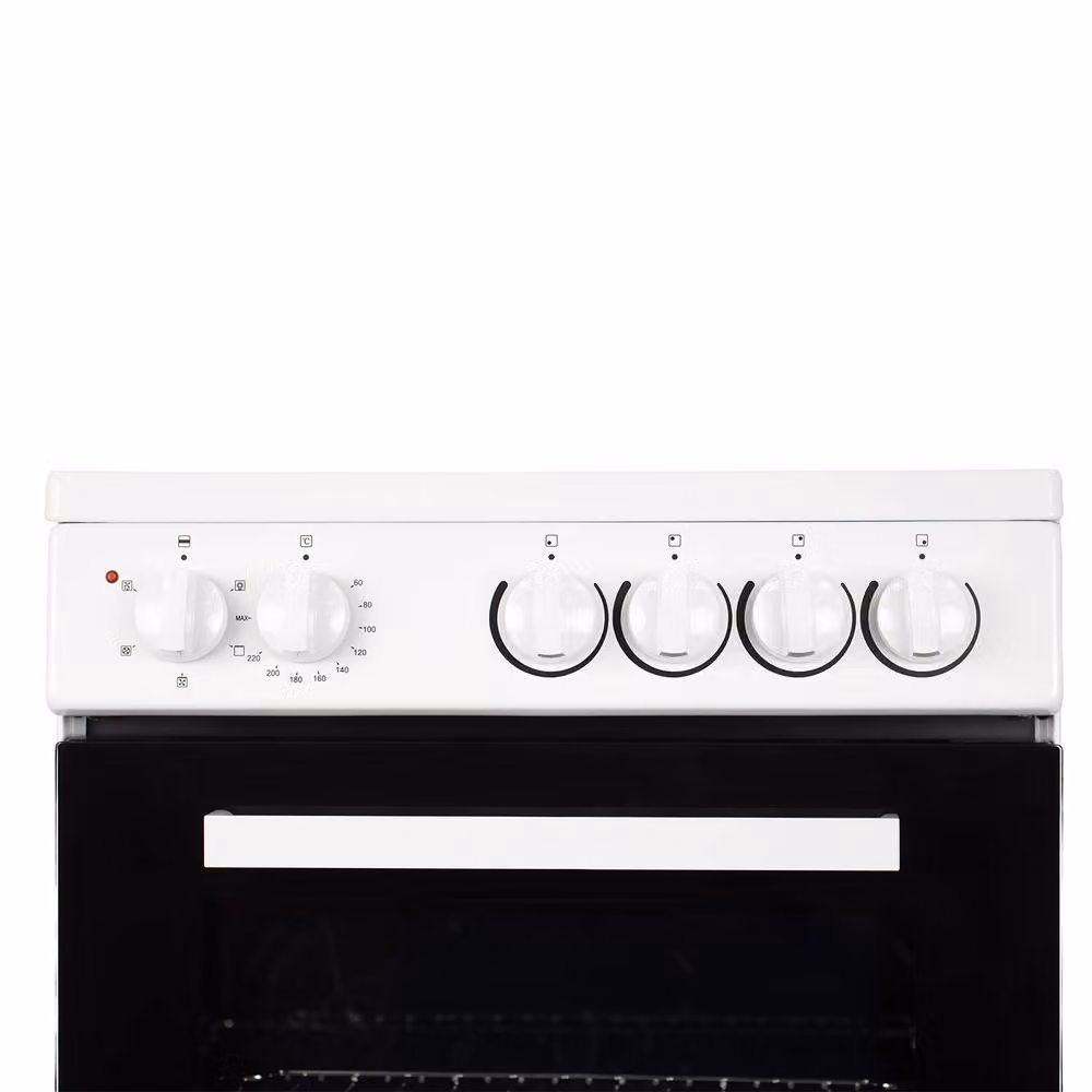 Willow White 50cm Freestanding Electric Cooker with Ceramic Hobs and Grill – 5