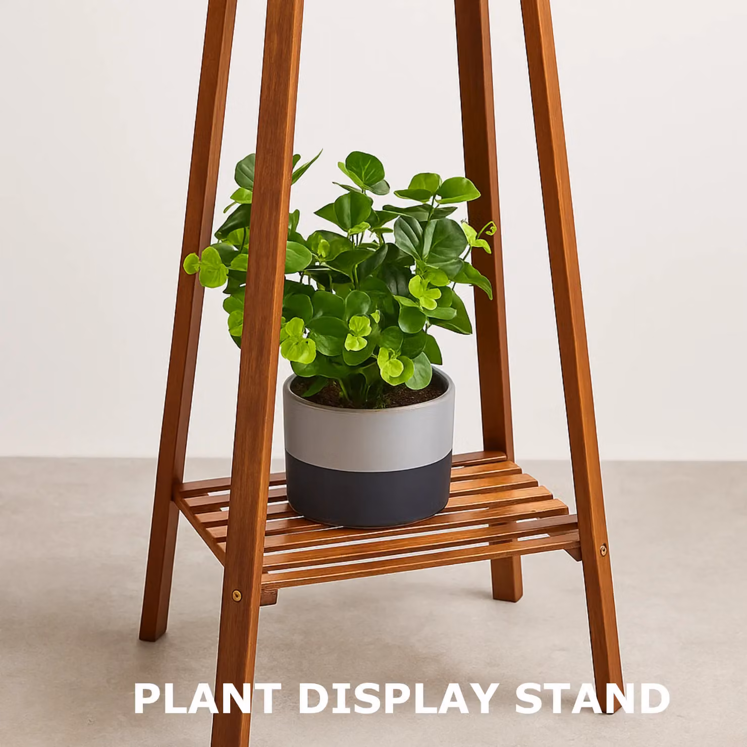 Rafaelo Mobilia 3 Tier Brown Bamboo Wooden Plant Stand for Indoor and Outdoor Use – 4