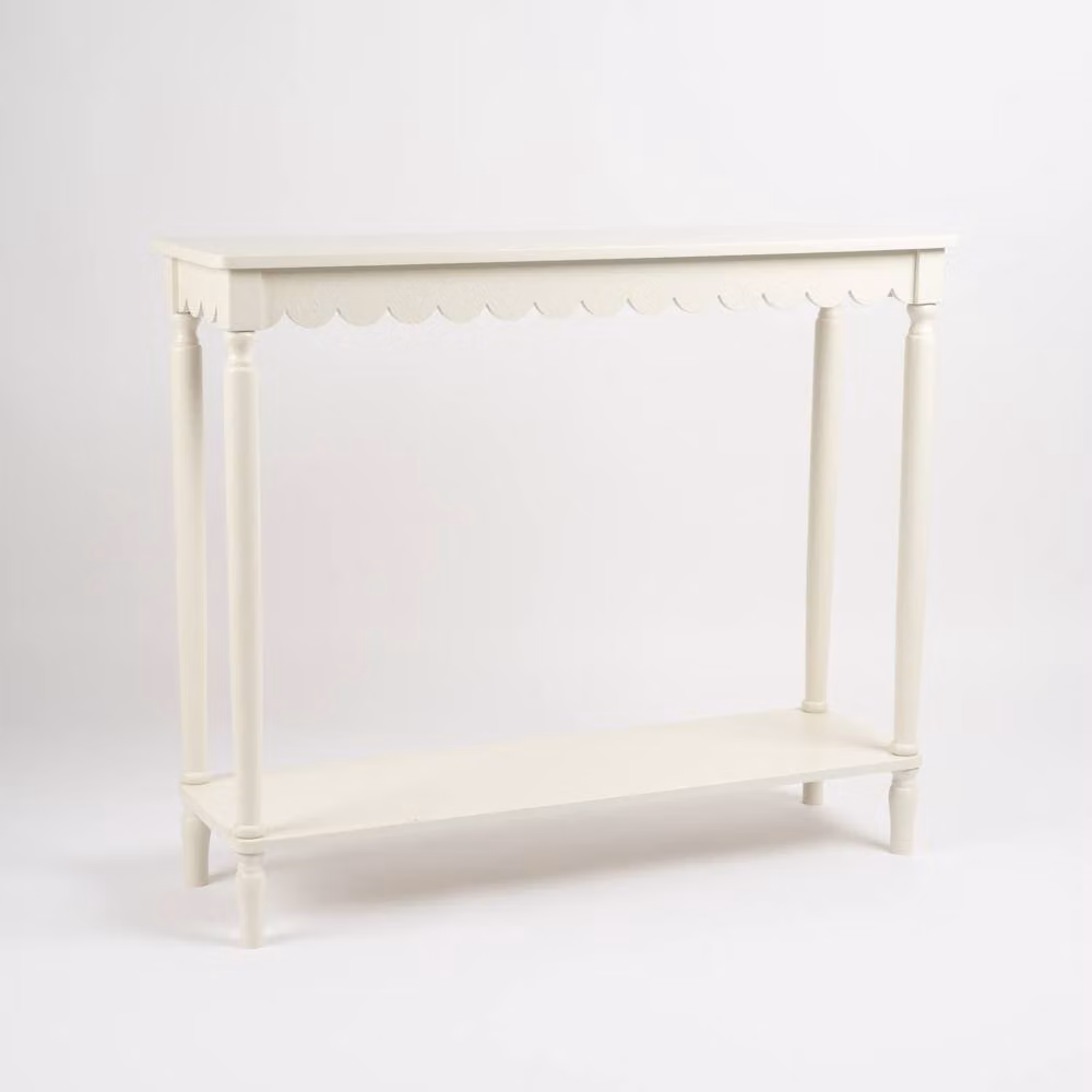 Scottish Everlastings Ltd Ivory Wood Console Table, W/D/H: 96 x 30 x 81 cm – 2