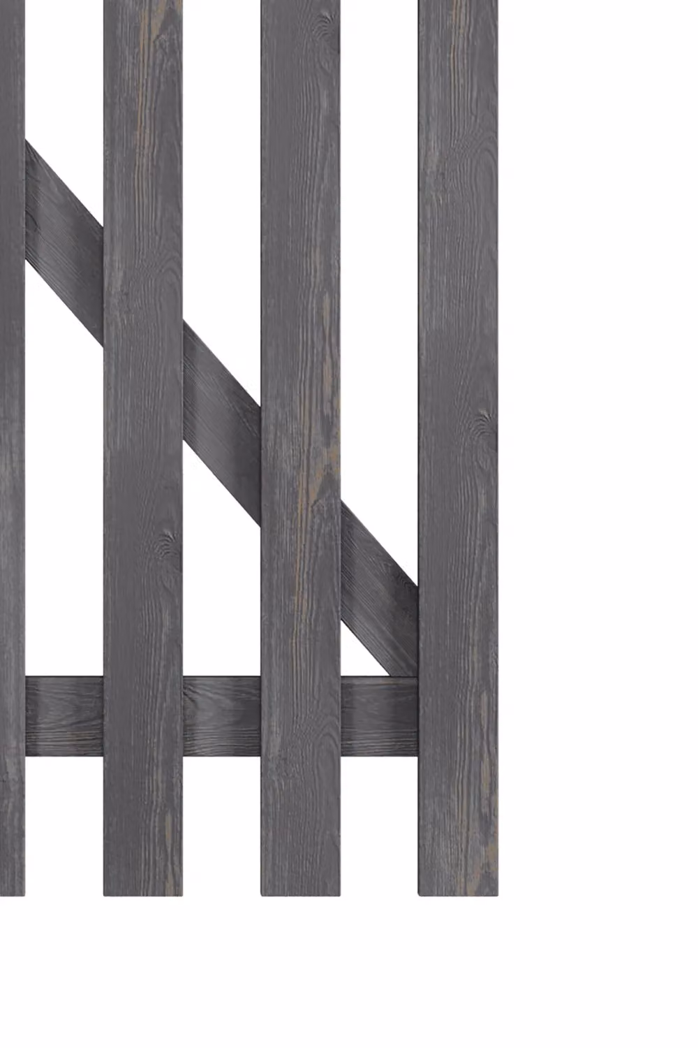 Living and Home Grey Arched Wooden Outdoor Garden Gate Fence Door, W: 76 cm, H: 120 cm – 5