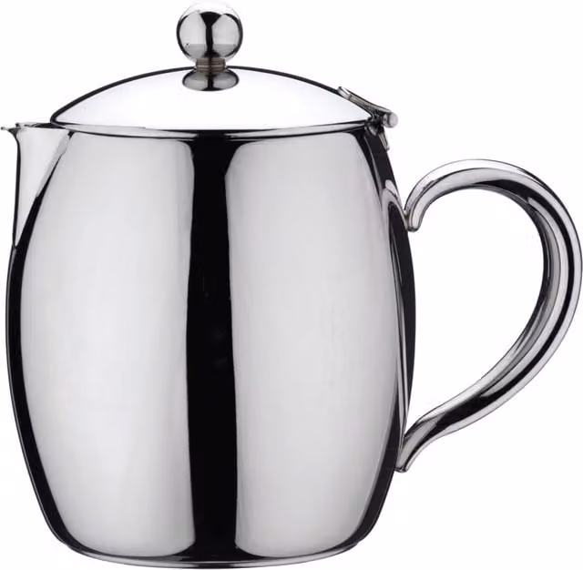 Café Stål Bellux Silver Stainless Steel Double Walled Thermal Teapot with Infuser, 500ml