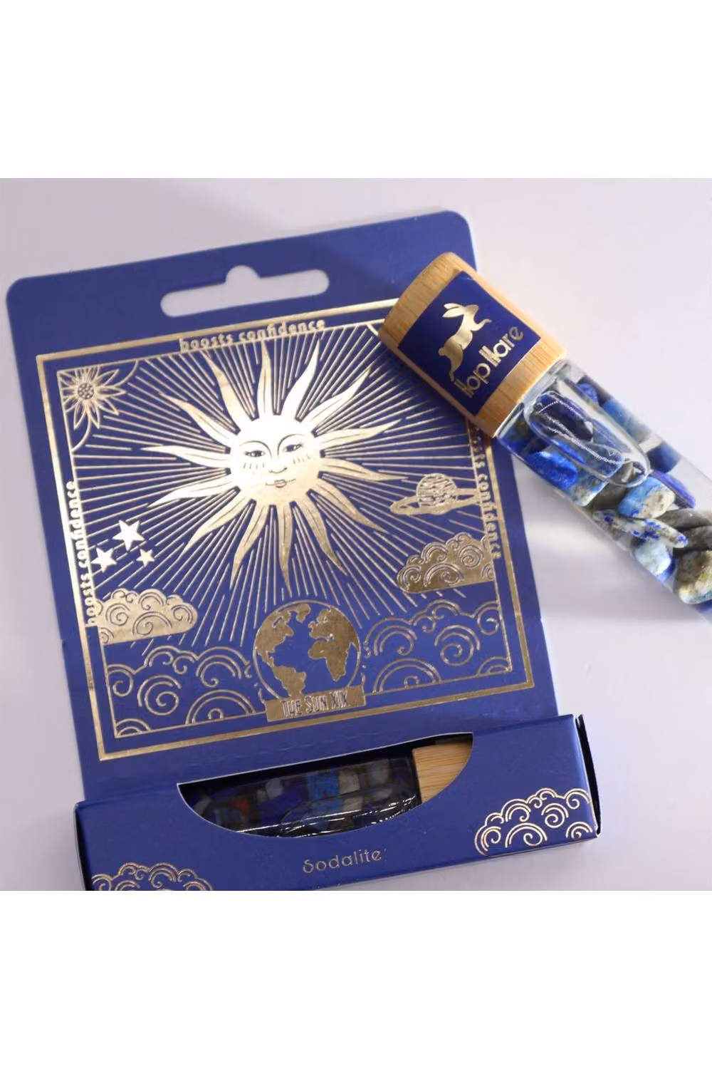 KDMD HH Tarot Roll-On The Sun Gemstone-Infused Confidence Boost in Blue – 2